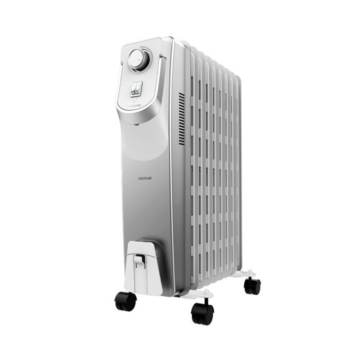Cecotec ReadyWarm 9000 Space 360 Radiador de Aceite con 9 Modulos de 150x580mm - 2000W - Calienta hasta 22m2 - Tecnologia 360º - 3 Niveles de Potencia - Recogecables - Facil Transporte - Color Blanco