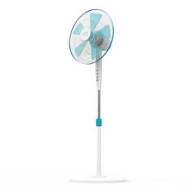 Cecotec EnergySilence 500 Ventilador de Pie con 5 Aspas - Potencia de 40W - Diametro de 40cm - 3 Velocidades - Oscilacion Automatica - Altura Ajustable hasta 130cm - Motor de Cobre - Color Blanco