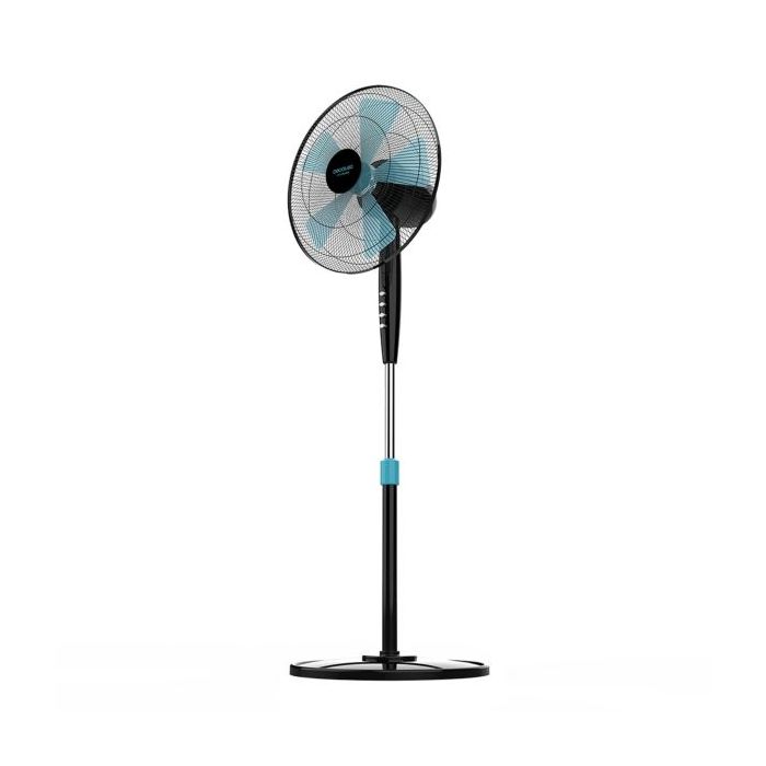 Cecotec EnergySilence 510 Ventilador de Pie con 5 Aspas - Potencia de 40W - Diametro de 40cm - 3 Velocidades - Oscilacion Automatica - Altura Ajustable 110-130cm - Motor de Cobre - Color Negro