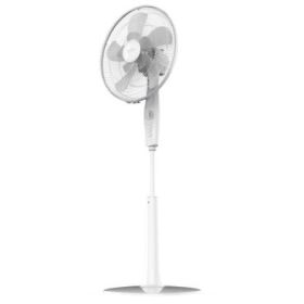 Cecotec EnergySilence 1010 Extreme Flow Ventilador de Pie con 10 Aspas - 60W - Motor de Cobre - Diametro de 40cm - Temporizador 2h - Oscilacion Automatica - 3 Velocidades - Silencioso - Color Blanco