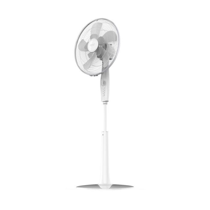 Cecotec EnergySilence 1010 Extreme Flow Ventilador de Pie con 10 Aspas - 60W - Motor de Cobre - Diametro de 40cm - Temporizador 2h - Oscilacion Automatica - 3 Velocidades - Silencioso - Color Blanco