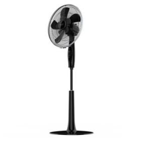 Cecotec EnergySilence 1020 Extreme Flow Ventilador de Pie con 10 Aspas - 60W - Diametro de 40cm - Temporizador 2h - 3 Velocidades - Silencioso - Altura Ajustable de 115 hasta 135cm - Color Negro