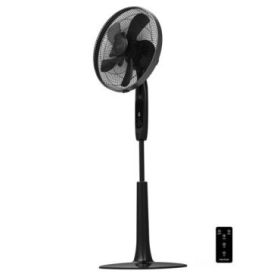 Cecotec EnergySilence 1020 ExtremeConnected Ventilador de Pie con 10 Aspas - 60W - Motor de Cobre - Diametro de 40cm - 6 Velocidades - Temporizador - Altura Ajustable - Color Negro