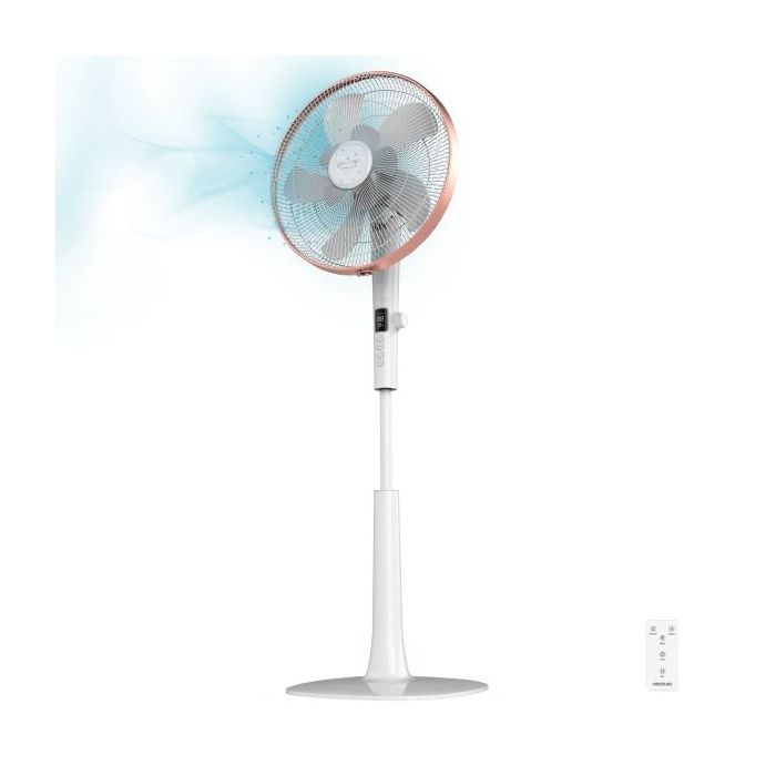 Cecotec EnergySilence 1030 SmartExtreme Ventilador de Pie con 10 Aspas - 28W - Diametro de 40cm - 24 Velocidades y 3 Modos - Temporizador - Oscilante - Silencioso - Color Blanco