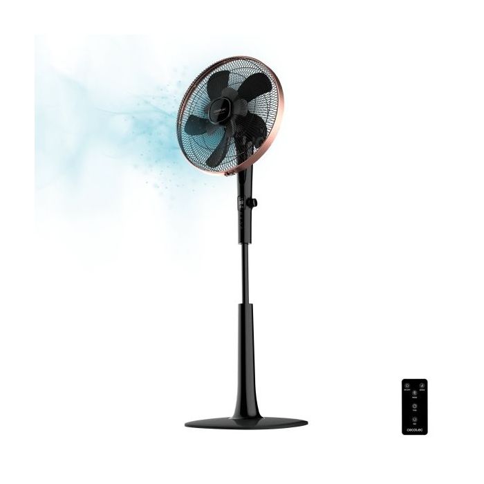 Cecotec EnergySilence 1040 SmartExtreme Ventilador de Pie con 10 Aspas - 28W - Diametro de 40cm - 24 Velocidades y 3 Modos - Temporizador - Oscilante - Altura Ajustable - Color Negro