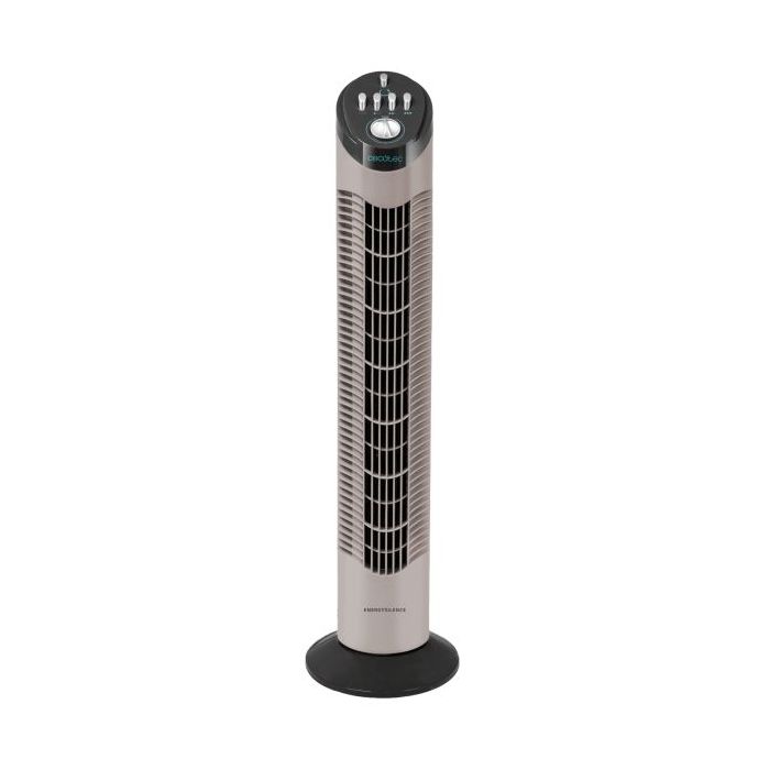 Cecotec EnergySilence 790 Skyline Ventilador de Torre de 30" de Altura - 50W - Funcionamiento Silencioso - 3 Velocidades - Temporizador - Oscilante - Facil Transporte - Color Beige