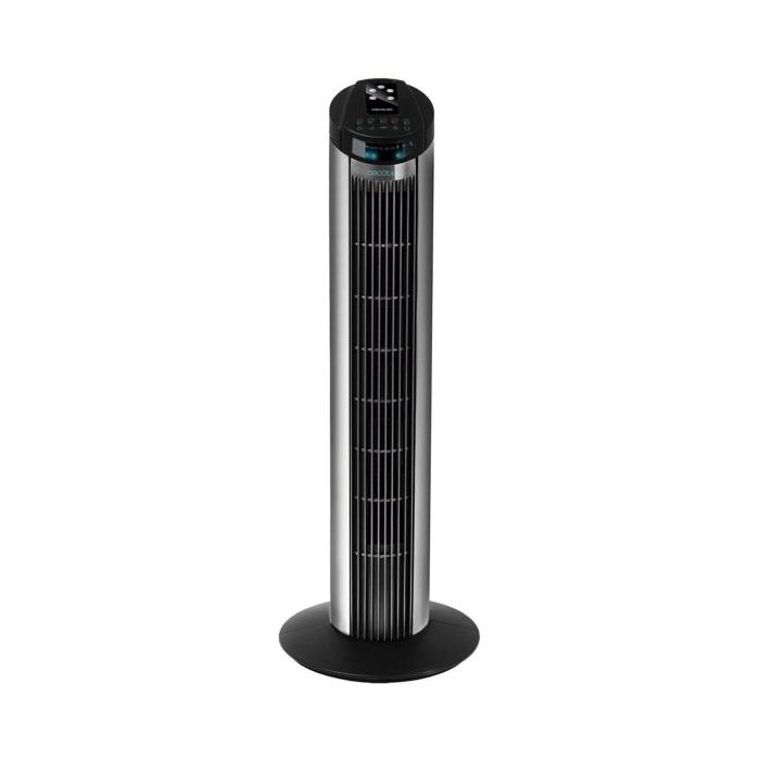 Cecotec EnergySilence 890 Skyline Ventilador de Torre de 30" de Altura - 50W - Funcionamiento Silencioso - Control Remoto - LCD - 3 Modos de Aire - Temporizador - Oscilante - Color Negro y Gris
