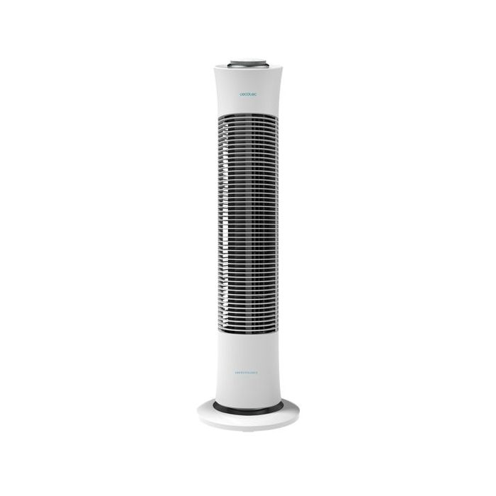 Cecotec EnergySilence 6090 Skyline Ventilador de Torre de 30" de Altura - 45W - Funcionamiento Silencioso - 3 Velocidades - Temporizador Programable - Oscilante - Color Blanco