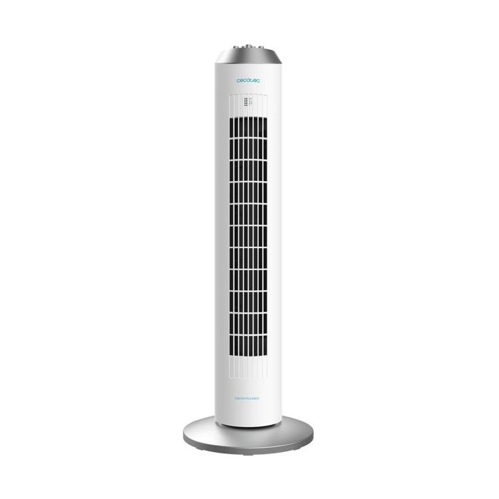 Cecotec EnergySilence 8090 Skyline Ventilador de Torre de 33" de Altura - 60W - Funcionamiento Silencioso - 3 Velocidades - Temporizador Programable - Oscilante - Color Blanco