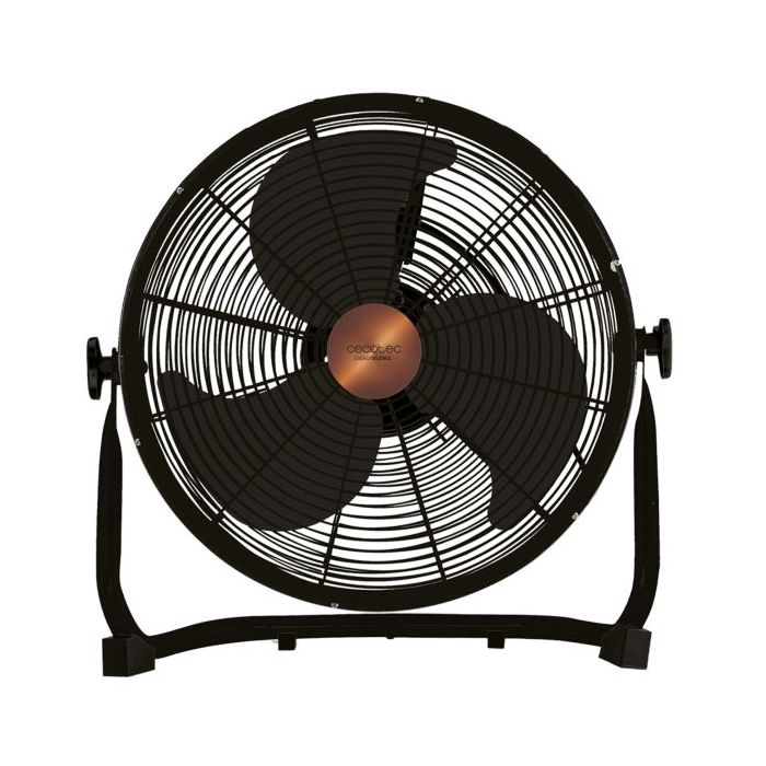 Cecotec EnergySilence 3000 Pro Ventilador Industrial de Suelo con 3 Aspas Metalicas - 90W - Motor de Cobre - 3 Velocidades - Funcionamiento Silencioso - Base Estable - Rejilla Protectora - Color Negro