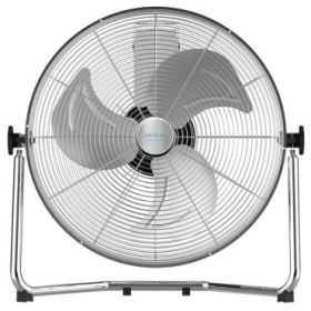 Cecotec EnergySilence 4300 Pro Ventilador Industrial de Suelo con 3 Aspas Metalicas - 110W - Silencioso - 3 Velocidades - Inclinacion Flexible - Base Estable - Rejilla Protectora - Cromado