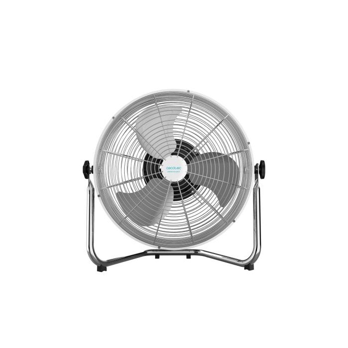 Cecotec EnergySilence 4500 Gyropro Ventilador Industrial de Suelo - 110W - Oscilacion Automatica - Aspas Metalicas de 45cm - Silencioso - 3 Velocidades - Inclinacion Total - Acabado en Acero Cromado