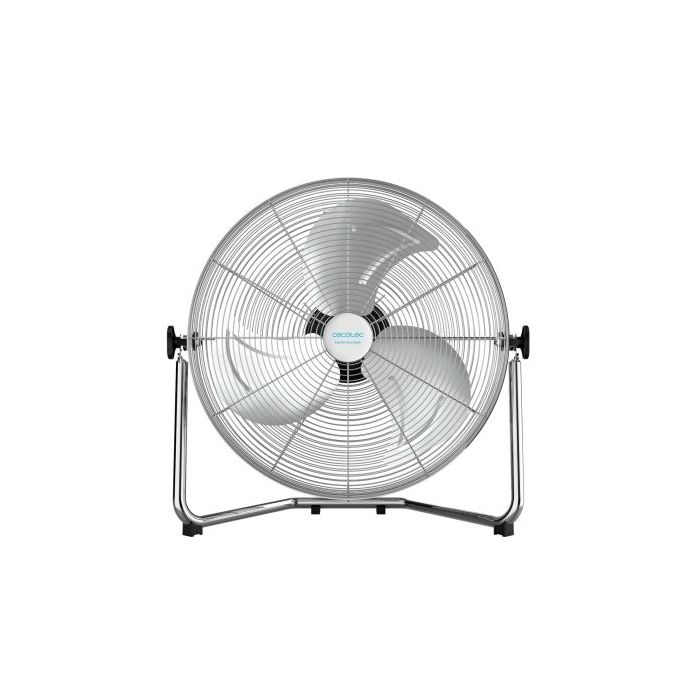 Cecotec EnergySilence 5000 Pro Ventilador Industrial de Suelo con 3 Aspas Metalicas - 120W - Diametro de 20" - 3 Velocidades - Inclinacion Flexible - Base Estable - Rejilla Protectora - Cromado