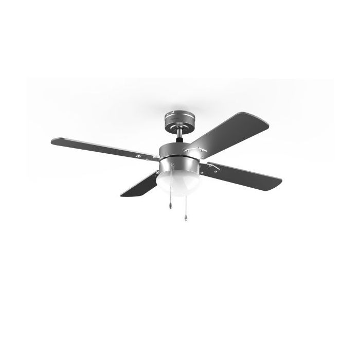 Cecotec EnergySilence Aero 450 Ventilador de Techo con 4 Aspas y Luz Integrada - 50W - Funcionamiento Silencioso - Aspas Aeroblades Reversibles - Modo Invierno - 3 Velocidades - Acero Inoxidable