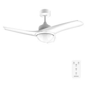 Cecotec EnergySilence Aero 460 Ventilador de Techo con 3 Aspas y Luz Integrada - Potencia de 49W - Funcionamiento Silencioso - Modo Invierno/Verano - Mando a Distancia - Temporizador - Color Blanco