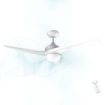 Cecotec EnergySilence Aero 550 Ventilador de Techo con 3 Aspas y Luz LED Integrada - 62W - Diametro de 52" - Mando a Distancia - Temporizador - 3 Velocidades - Modo Invierno/Verano - Color Blanco