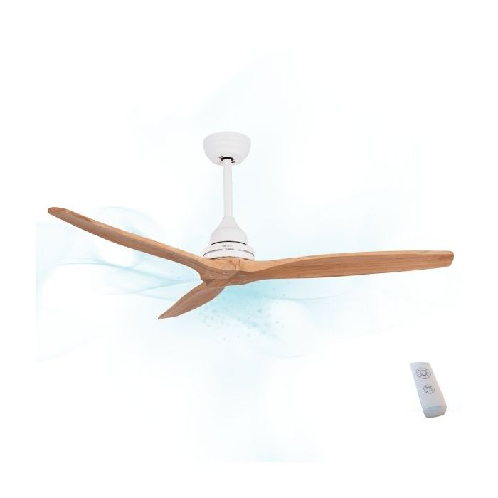 Cecotec EnergySilence Aero 590 Ventilador de Techo de 3 Aspas - Potencia de 65W - Diametro de 52" - Mando a Distancia - Temporizador Programable - 3 Velocidades - Modo Invierno/Verano - Color Blanco