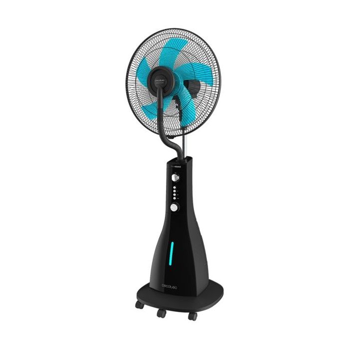 Cecotec EnergySilence 590 Freshessence Ventilador Nebulizador - 90W - Silencioso - 5 Aspas de 40cm - Tanque de 3L - Motor de Cobre - 3 Velocidades - Temporizador 120min - Autonomia 12h - Color Negro