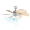 Cecotec EnerySilence Aero 3600 Vision SunLight Ventilador de Techo con 6 Aspas Reversibles y Lampara - 50W - Diametro de 92cm - 3 Velocidades - Modo Invierno - Control por Cadena - Color Amarillo Pastel