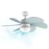 Cecotec EnerySilence Aero 3600 Vision Sky Ventilador de Techo con 6 Aspas y Lampara - 50W - Diametro de 92cm - 3 Velocidades - Aspas Reversibles - Modo Invierno - Control por Cadena - Color Azul Claro
