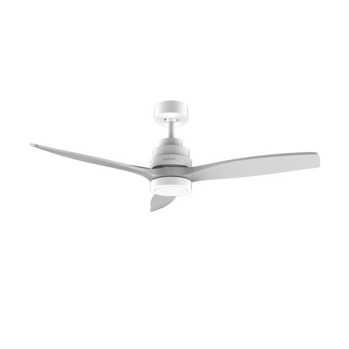 Cecotec EnergySilence Aero 5200 White Design Ventilador de Techo con 3 Aspas y Luz LED Integrada - 38W - Diametro de 52" - Temporizador - 6 Velocidades - Modo Invierno - Color Blanco