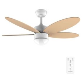 Cecotec EnergySilence Aero 4260 Orange Ventilador de Techo con 5 Aspas Reversibles y Luz LED Integrada - 40W - Diametro de 42" - Temporizador - 6 Velocidades - Modo Invierno - Color Naranja