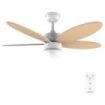 Cecotec EnergySilence Aero 4260 Orange Ventilador de Techo con 5 Aspas Reversibles y Luz LED Integrada - 40W - Diametro de 42" - Temporizador - 6 Velocidades - Modo Invierno - Color Naranja