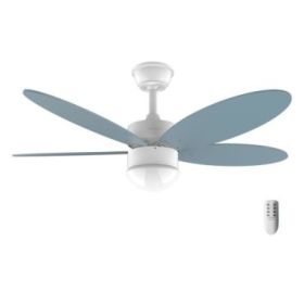 Cecotec EnergySilence Aero 4260 Sky Ventilador de Techo con 5 Aspas y Luz LED Integrada - 40W - Aspas Reversibles - Mando a Distancia - Temporizador - Diametro de 42" - Modo Invierno - Color Azul