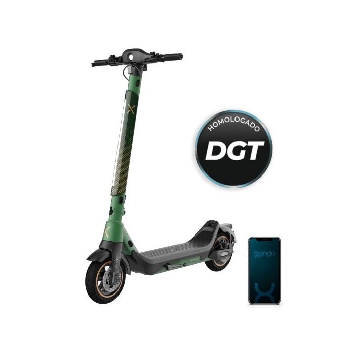 Cecotec Bongo Serie X65 Connected Patinete Electrico - 1000W - Autonomia 65km - Sistema S-Driving - Frenado Triple - Ruedas 10” - App para Mantenimiento - Velocidad 25km/h - Color Negro y Verde