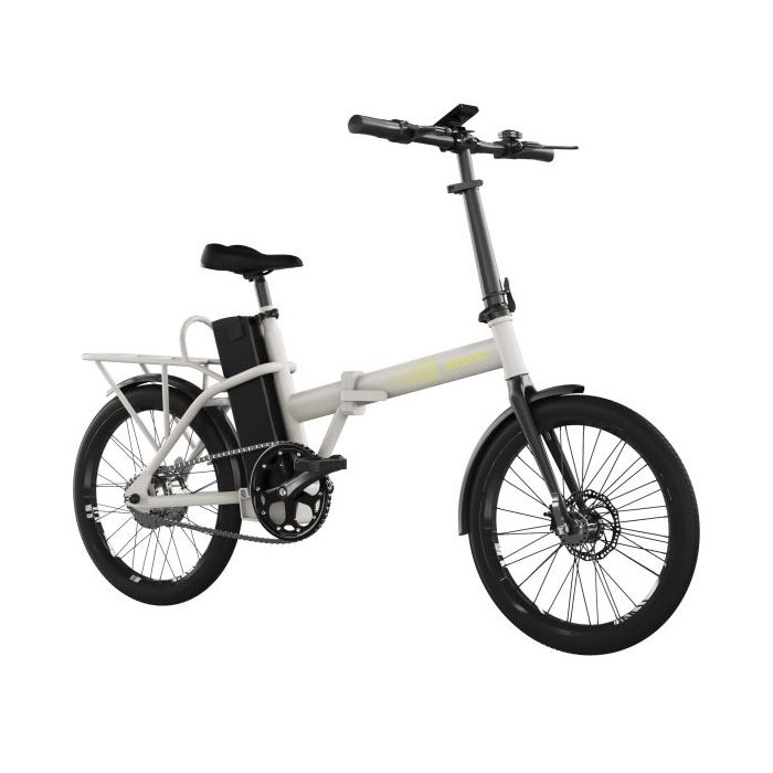 Cecotec Folding Bicicleta Electrica de 20" - 270Wh - Autonomia 35km - Bateria Extraible - Doble Freno de Disco - Display con 3 Niveles - Cuadro de Acero - Herramientas y Cargador - Color Blanco
