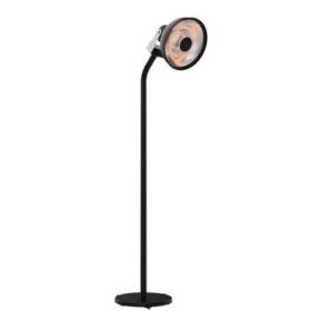 Cecotec ReadyWarm 21000 Carbon Focus Estufa Infrarroja de Pie para Exterior - Potencia de 2100W - 3 Niveles de Calor - Proteccion IP24 - Calienta hasta 20m2 - Inclinacion Ajustable - Color Negro