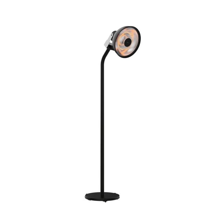 Cecotec ReadyWarm 21000 Carbon Focus Estufa Infrarroja de Pie para Exterior - Potencia de 2100W - 3 Niveles de Calor - Proteccion IP24 - Calienta hasta 20m2 - Inclinacion Ajustable - Color Negro