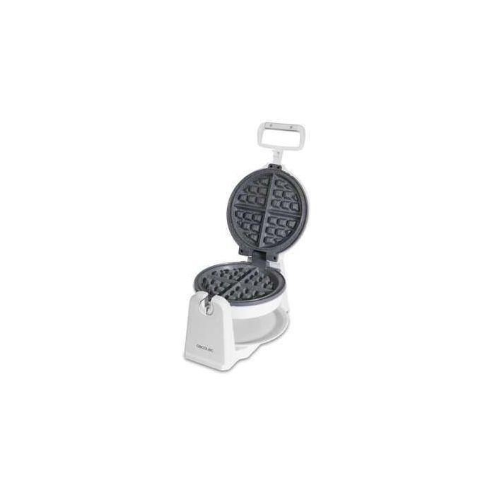 Cecotec Fun Gofrestone Sphere Gofrera 1000W - Revestimiento Antiadherente RockStone - Diseño Circular - Rotacion 180º para Optimizar el Uso - Indicador Luminoso - Proteccion Sobrecalentamiento