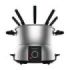 Cecotec Fun GourmetFondue Fondue Electrica - Potencia de 1000W - Acero Inoxidable - Termostato Regulable - Tapa Antisalpicaduras - Incluye 8 Tenedores - Apta para Lavavajillas