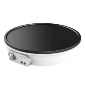 Cecotec Fun Crepelicious Crepera Electrica 1000W - Revestimiento Antiadherente - Potencia Regulable - Diametro de 30,5cm - Rodillo Esparcidor y Espatula Incluidos
