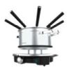 Cecotec Fun GourmetFondue Advance Fondue Electrica - 1500W - Acero Inoxidable - Termostato - Capacidad de 1.7L - 8 Tenedores - Olla Antiadherente - Apta para Lavavajillas - Tapa Antisalpicaduras