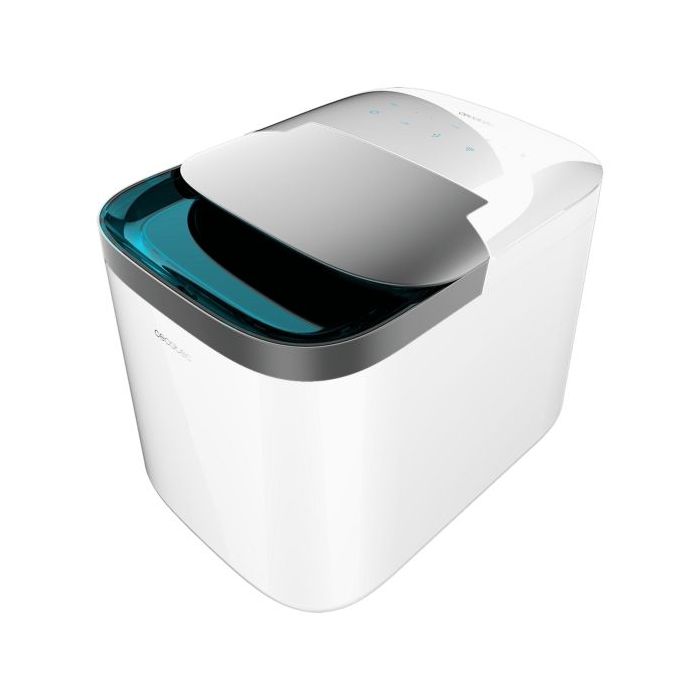 Cecotec Chillin Ice 1500 Maquina de Hielo - 150W - Capacidad de 15kg Diarios - Pantalla Tactil - Funcion Autolimpieza - Control con App - Ventana Visualizacion Hielo - Color Blanco