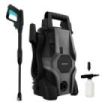 Cecotec HydroBoost 1400 Essential Hidrolimpiadora - 1400W - Presion 105bar - Caudal 426l/h - Botella de Jabon - Bomba de Aluminio - Facil Transporte - Accesorios Surtidos - Color Negro y Azul