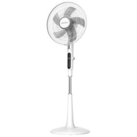 Cecotec EnergySilence 1600 Moskito Ventilador de Pie con 5 Aspas - 65W - Anti Mosquitos - Control Tactil y Mando - 10 Velocidades y 3 Modos - Temporizador - Oscilante - Altura Ajustable - Color Blanco