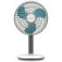 Cecotec EnergySilence 4000 Portable Desk Ventilador de Sobremesa Inalabrico - 4000mAh - Tactil - 4 Velocidades - Inclinacion Ajustable - Modo Brisa Natural - Cable - Diametro de 6" - Color Blanco y Gris
