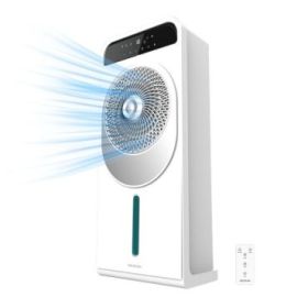 Cecotec EnergySilence 5000 Cool Wave Climatizador de 5L - 28W - Control Remoto y Pantalla LED - 12 Velocidades - Oscilacion de 360º - Modos Normal, Nature y Sleep - Temporizador - Color Blanco