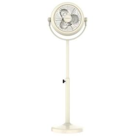 Cecotec EnergySilence 250 ClassicStyle Ventilador de Pie con 3 Aspas - 25W - Diametro de 10" - Inclinacion Ajustable - 2 Velocidades - Elegante y Minimalista - Rejilla Protectora - Color Beige