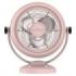 Cecotec EnergySIlence 800 RetroDesk Ventilador de Sobremesa con 3 Aspas - 20W - Diametro de 20cm - Inclinacion Ajustable - 2 Velocidades - Base Estable - Rejilla Protectora - Color Rosa