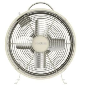 Cecotec EnergySilence 400 RetroDesk Ventilador de Sobremesa con 4 Aspas - 25W - Diametro de 20cm - 2 Velocidades - Elegante y Minimalista - Uso Sencillo e Intuitivo - Rejilla Protectora - Color Beige