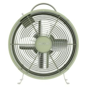 Cecotec EnergySilence 400 RetroDesk Ventilador de Sobremesa con 4 Aspas - 25W - Diametro de 20cm - 2 Velocidades - Uso Sencillo e Intuitivo - Base Segura y Estable - Color Menta