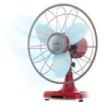 Cecotec EnergySilence 1090 RetroDesk Design Ventilador de Sobremesa con 3 Aspas de EVA - 40W - Diametro de 12" - Minimalista - 3 Velocidades - Oscilacion 80º - Inclinacion Ajustable - Color Rojo