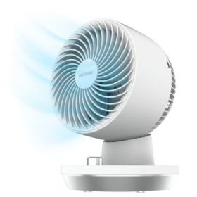 Cecotec EnergySilence 800 Cyclone Desk Ventilador de Sobremesa - Potencia de 45W - Diametro de 8" - 3 Velocidades - Oscilacion 60º - Inclinacion 90º - Uso Sencillo - Color Blanco