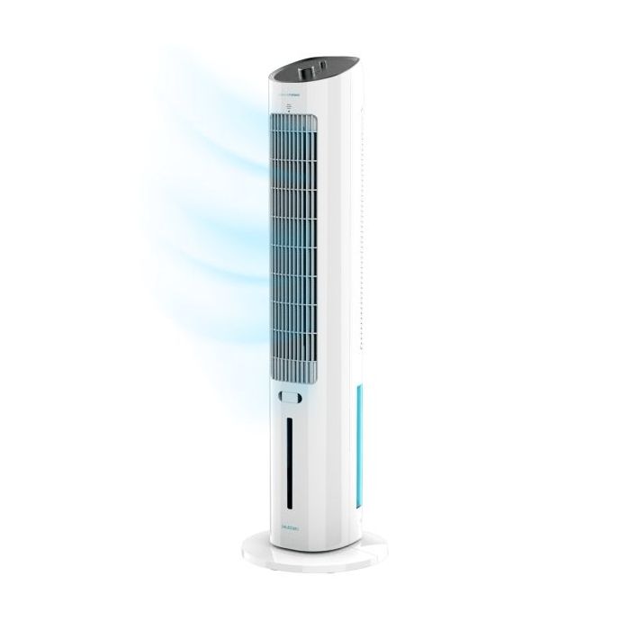 Cecotec EnergySilence 2000 SkyCool Climatizador de 3L - 60W - 3 Velocidades Ajustables - Oscilacion de 50º - Difusor de Aromas - Flujo de Aire de 41" - Facil Transporte con Asa - Color Blanco