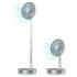 Cecotec EnergySilence 800 FoldAir Portable Control Ventilador de Pie Portatil - Bateria de 7200mAh - Plegable y Telescopico - Diametro de 8" - 4 Velocidades - Oscilacion Automatica - Acero Inoxidable