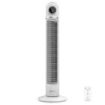 Cecotec EnergySilence 1090 Skyline Retro Smart Ventilador de Torre de 32" de Altura - 40W - Mando a Distancia - Pantalla LED - Tactil - 3 Velocidades - Temporizador - Oscilacion de 72º - Color Blanco